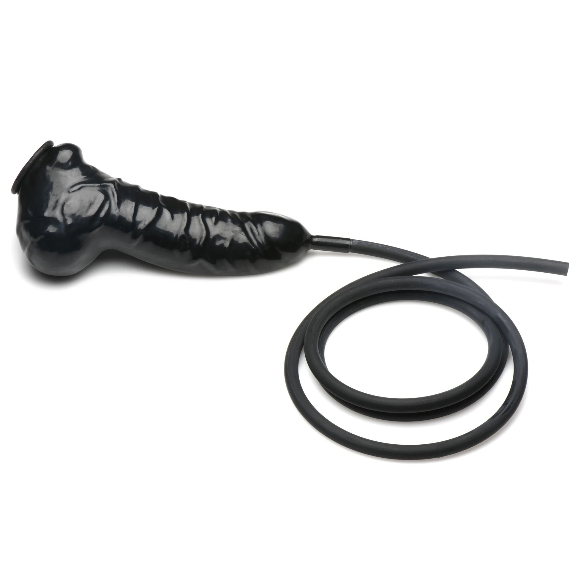 Guzzler Realistic Penis Sheath With Tube - Black | 848518050427 | Available at EroticWarehouse.com