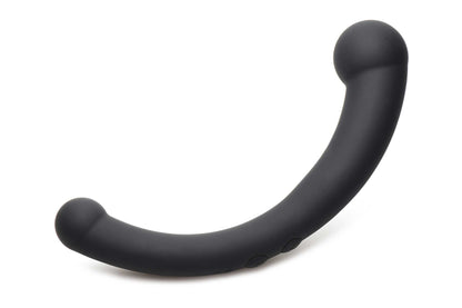 10x Vibra-Crescent Silicone Dual Ended Dildo - Black | 848518050458 | Available at EroticWarehouse.com