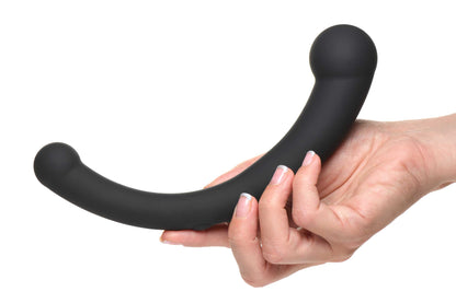 10x Vibra-Crescent Silicone Dual Ended Dildo - Black | 848518050458 | Available at EroticWarehouse.com