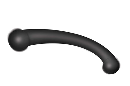 10x Vibra-Crescent Silicone Dual Ended Dildo - Black | 848518050458 | Available at EroticWarehouse.com