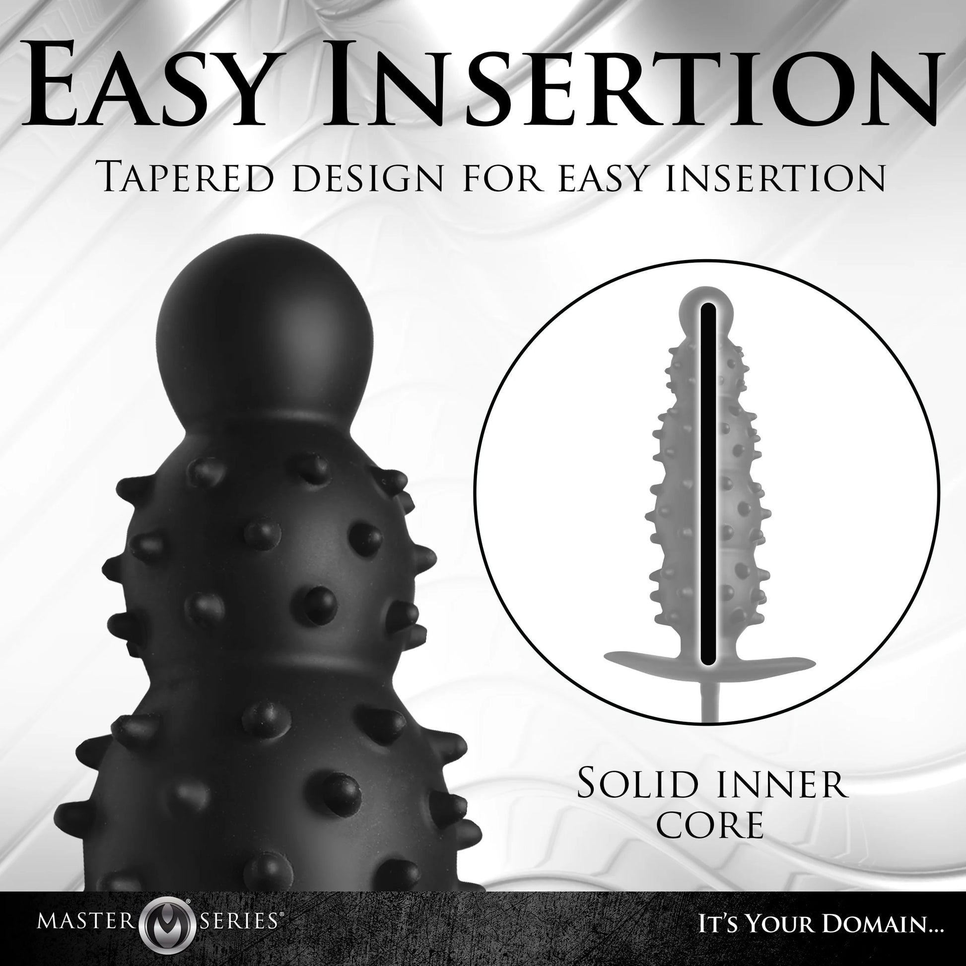 Ass Puffer Nubbed Inflatable Silicone Anal Plug - Black | 848518052346 | Available at EroticWarehouse.com