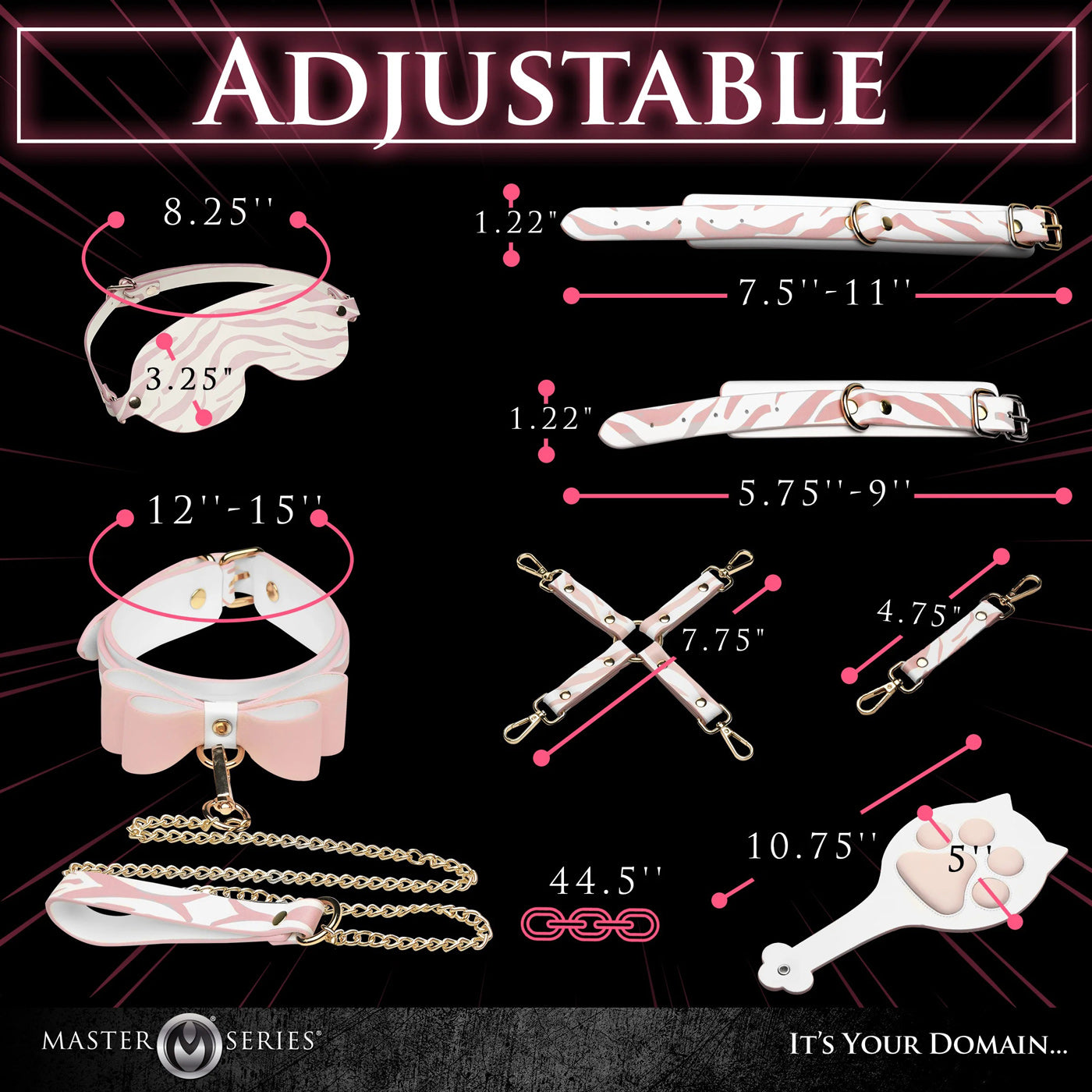 Pink Kitty Bondage Set - White/pink | 848518053428 | Available at EroticWarehouse.com