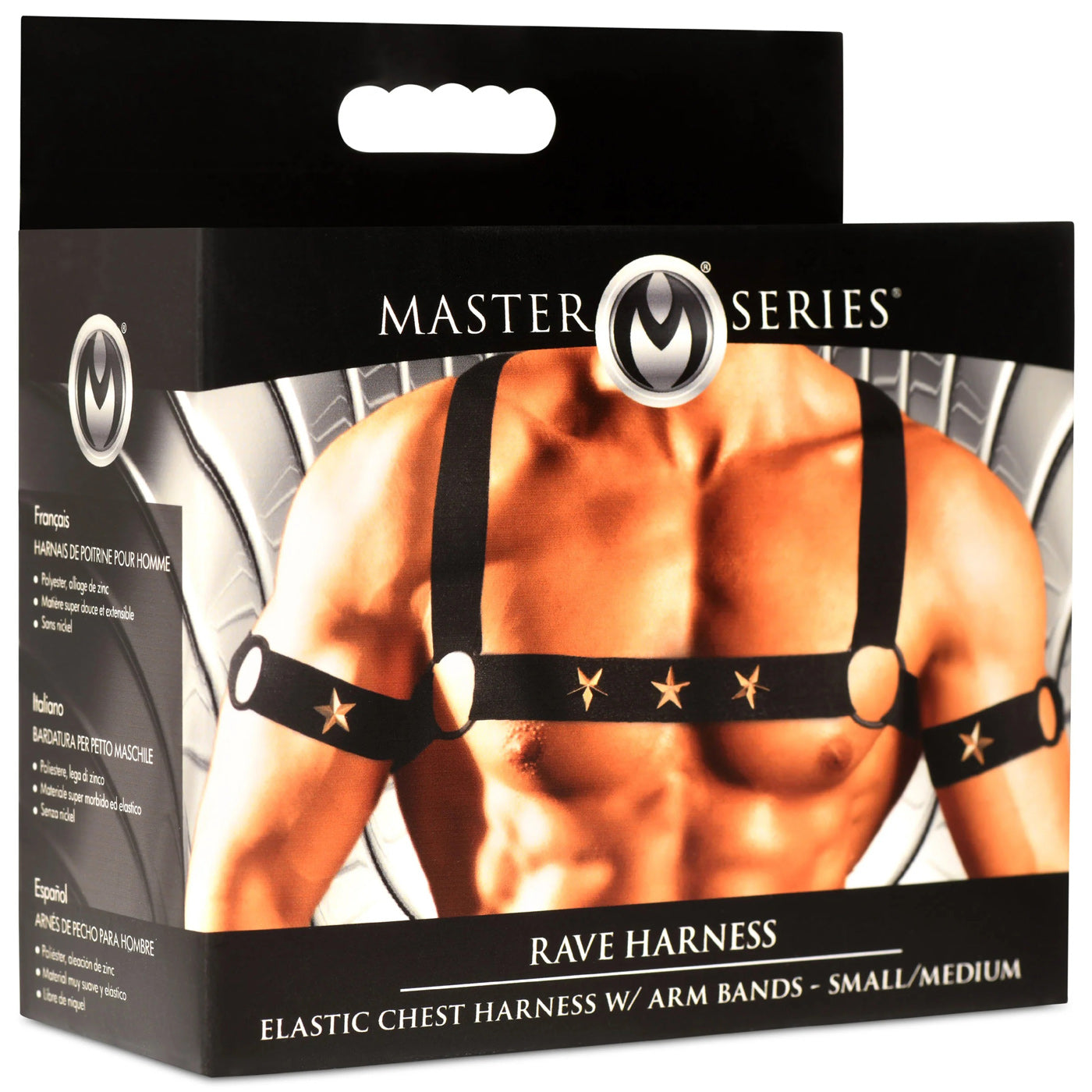 Star Boy Male Chest Harness With Arm Bands - Small/medium - Black | 848518053817 | Available at EroticWarehouse.com