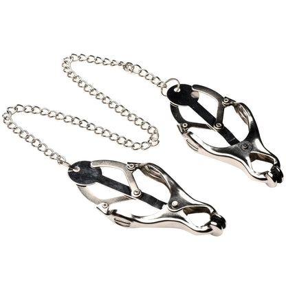 Primal Spiked Clover Nipple Clamps - Silver | 848518054029 | Available at EroticWarehouse.com