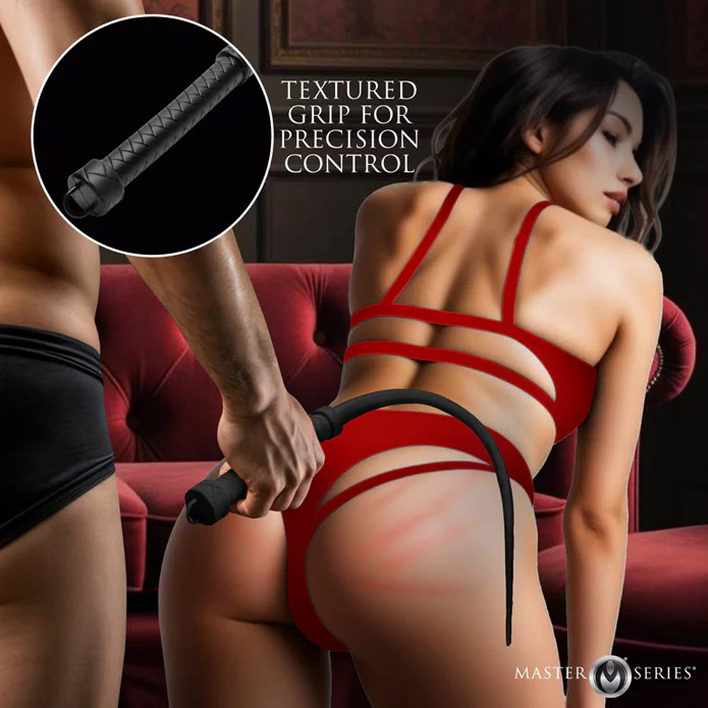 Viper Tail Silicone Whip - Black | 848518056191 | Available at EroticWarehouse.com