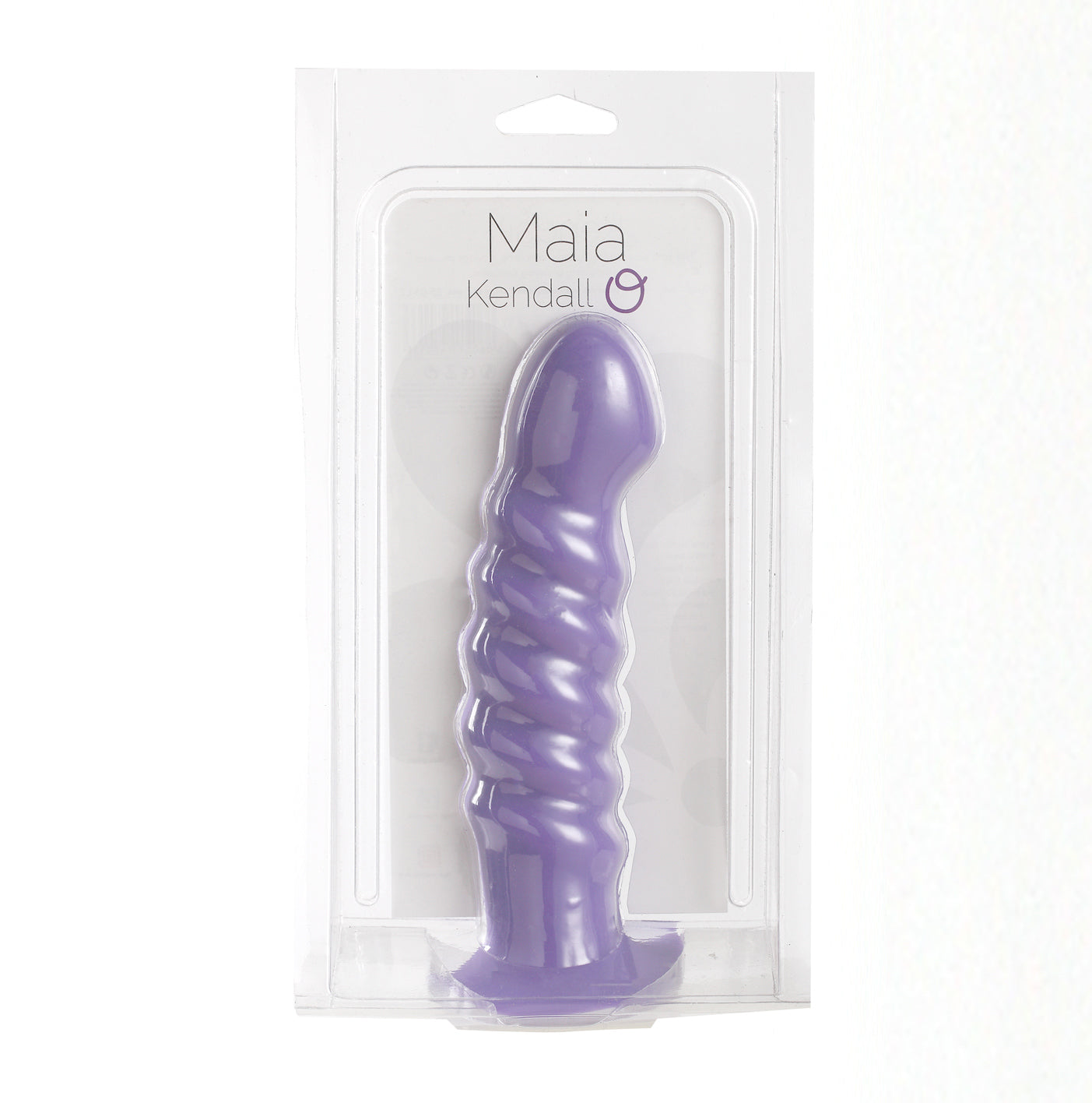 Kendall Silicone Dong Swirled Satin Finish - Neon Purple | 5060311470133 | Available at EroticWarehouse.com