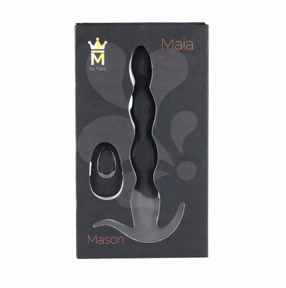 Mason Remote Control Silicone Butt Plug - Black | 5060311472861 | Available at EroticWarehouse.com