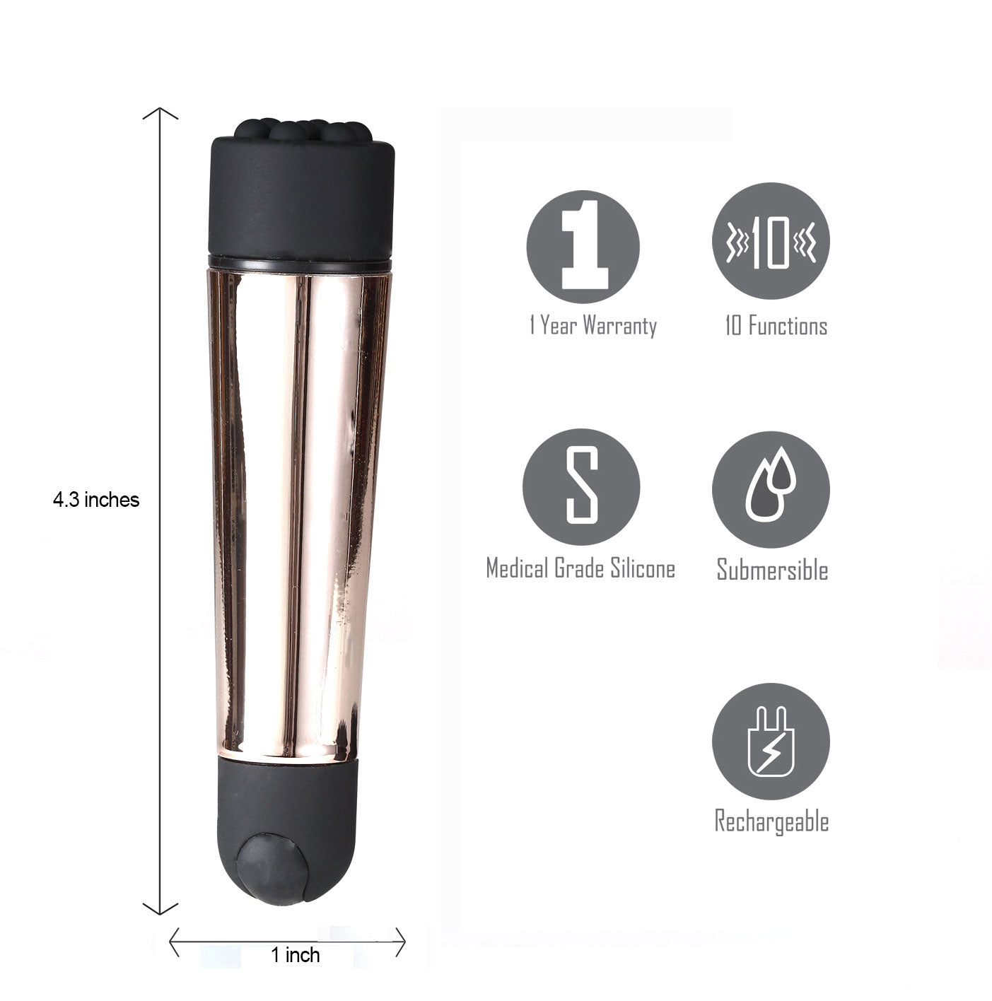 Pocket Plus - Pocket Rocket - Rose Gold | 5060311472908 | Available at EroticWarehouse.com