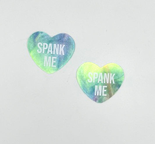 Spank Me Rainbow Sherbert Tie Die Candy Heart Pasties | 810121170397 | Available at EroticWarehouse.com