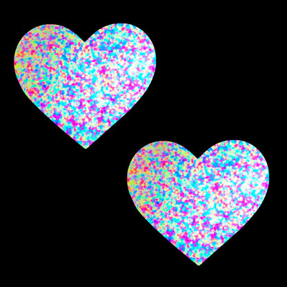 Sprankles Neon Blacklight Glitter I Heart U Nipztix Pasties | 672975005115 | Available at EroticWarehouse.com