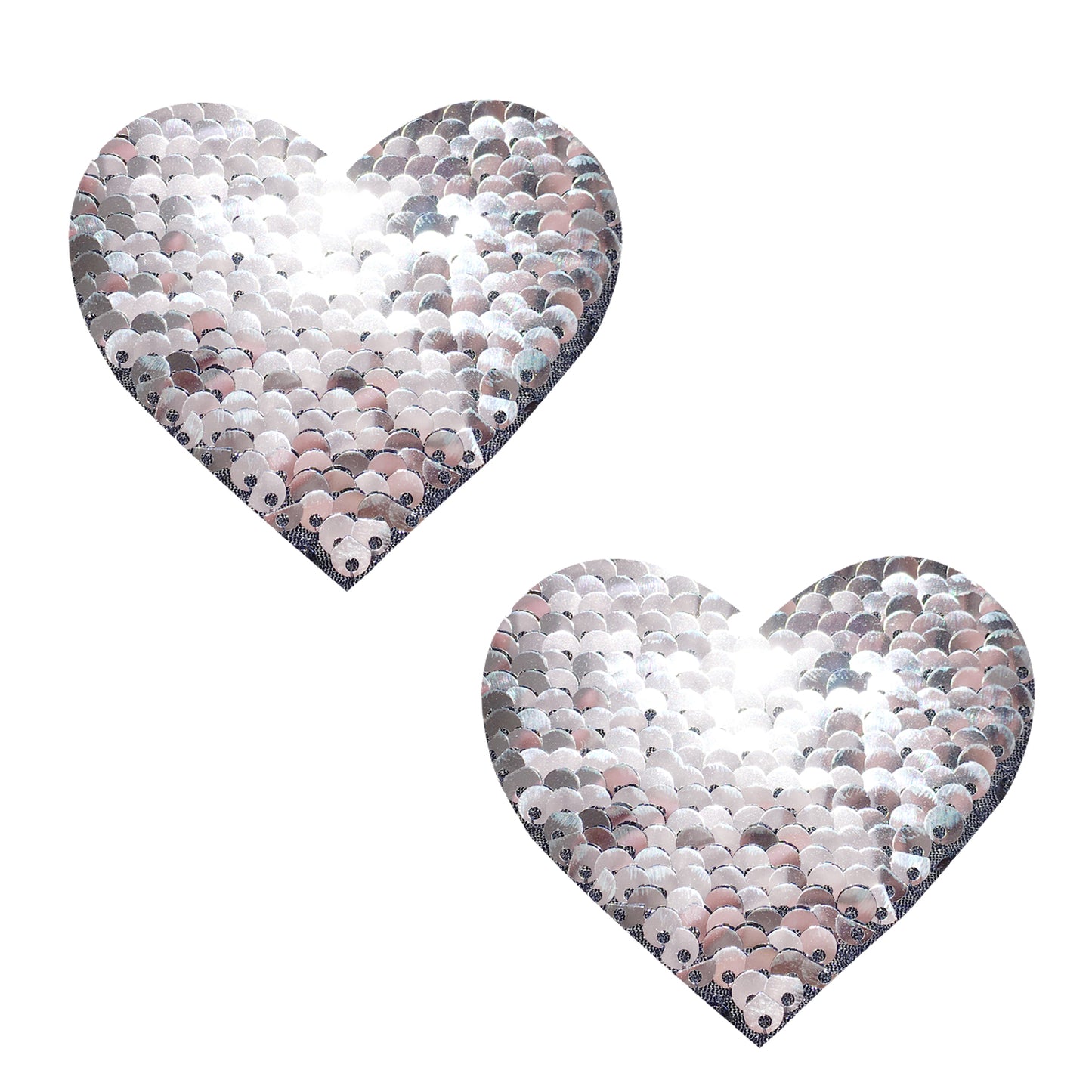 Sequin Medusa Magic Flip Black to Silver I Heart U Nipztix Pasties | 733074136053 | Available at EroticWarehouse.com