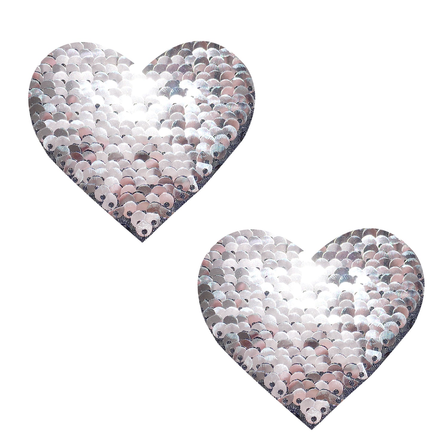Sequin Medusa Magic Flip Black to Silver I Heart U Nipztix Pasties | 733074136053 | Available at EroticWarehouse.com