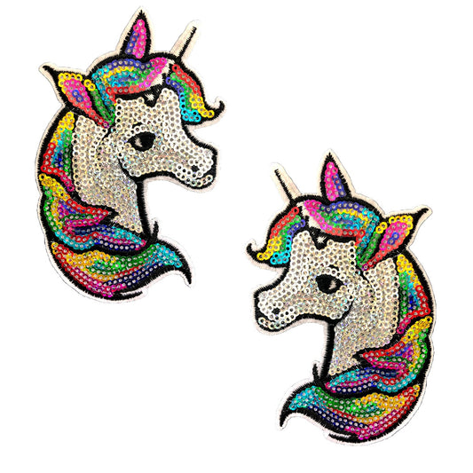 Sequin Sparkle Unicorn Nipztix Pasties | 689855877953 | Available at EroticWarehouse.com