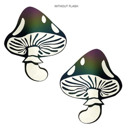 Rainbow Reflective Toadstool Nipple Cover Pasties | 672975644499 | Available at EroticWarehouse.com