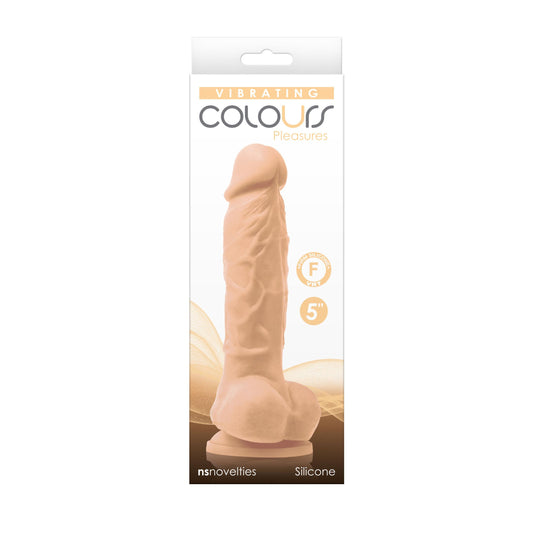 Colours - Pleasures - Vibrating - 5 Inch Dildo - White | 657447104213 | Available at EroticWarehouse.com