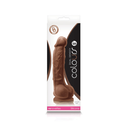Colours - Dual Density - 5 Inch Dildo - Brown | 657447101632 | Available at EroticWarehouse.com