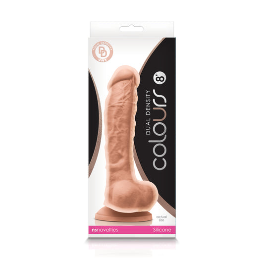 Colours - Dual Density - 8 Inch Dildo - White | 657447101656 | Available at EroticWarehouse.com