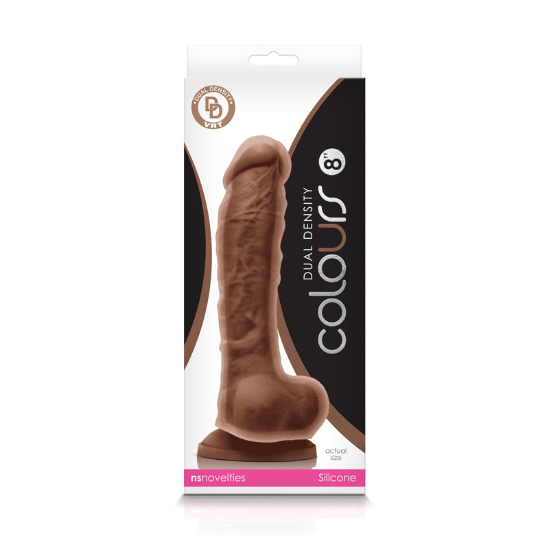Colours - Dual Density - 8 Inch Dildo - Brown | 657447101663 | Available at EroticWarehouse.com