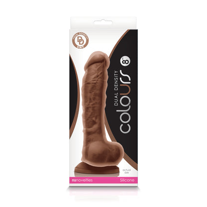 Colours - Dual Density - 8 Inch Dildo - Brown | 657447101663 | Available at EroticWarehouse.com