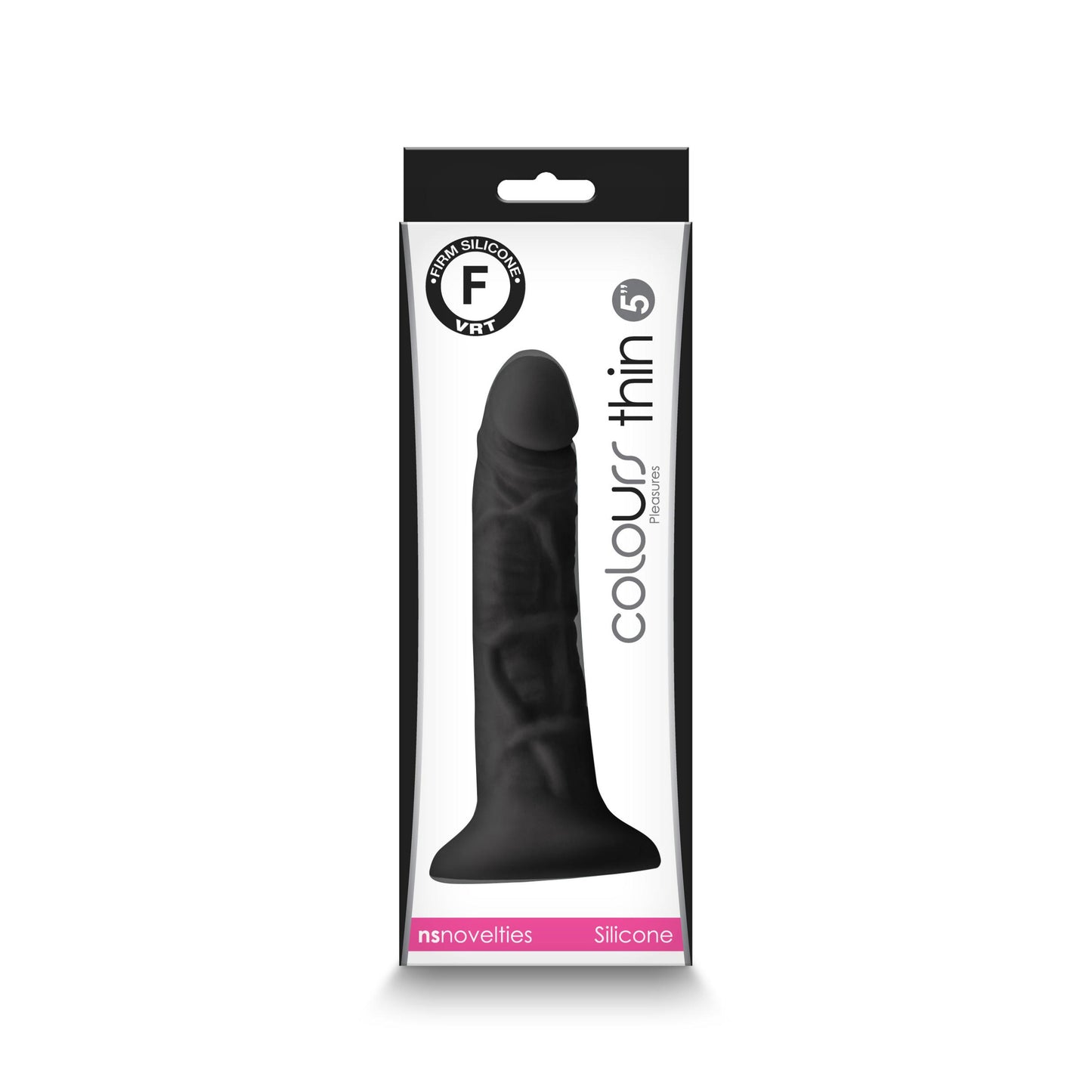 Colours - Pleasures - Thin 5 Inch Dildo - Black | 657447106736 | Available at EroticWarehouse.com