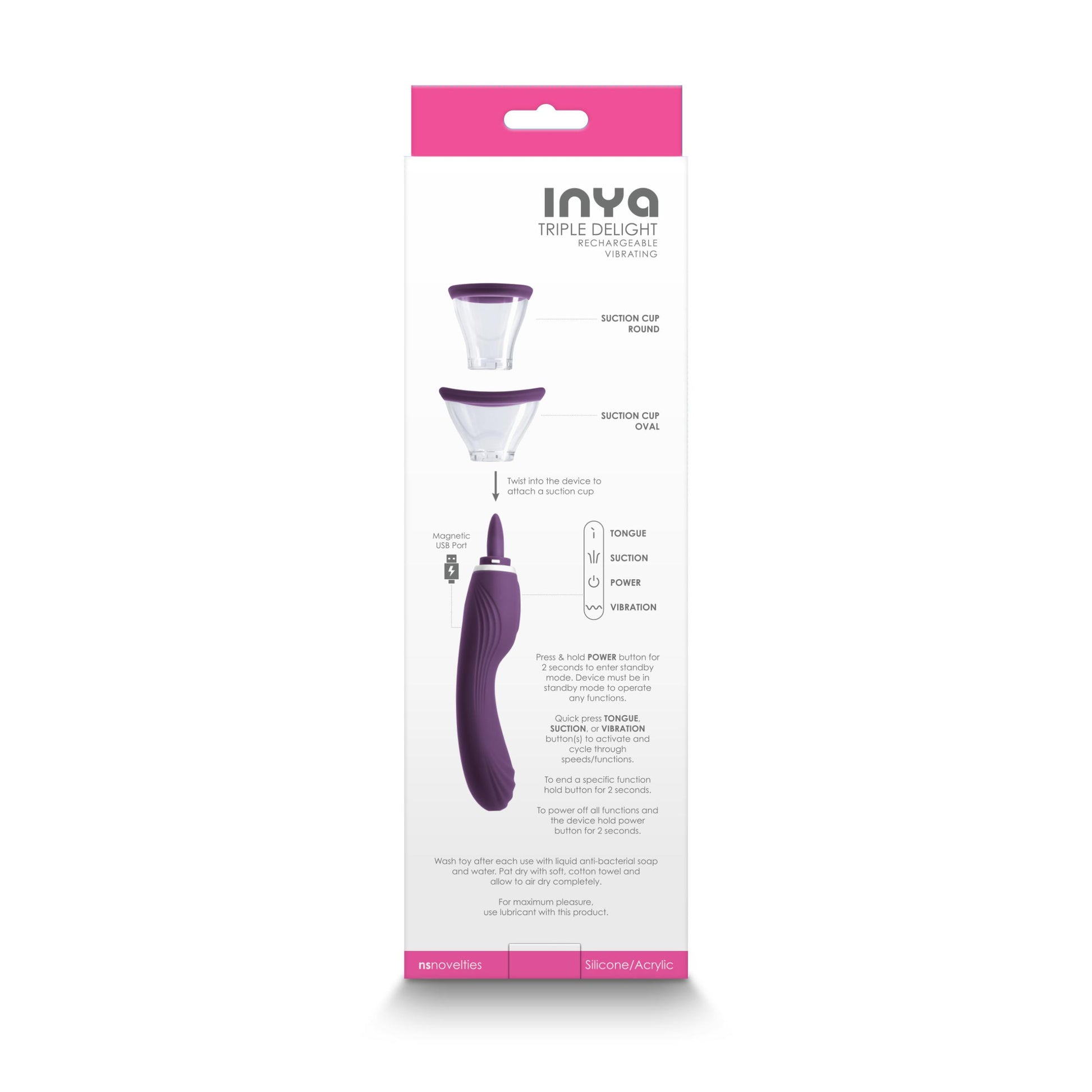 Inya - Triple Delight - Purple | 657447104411 | Available at EroticWarehouse.com