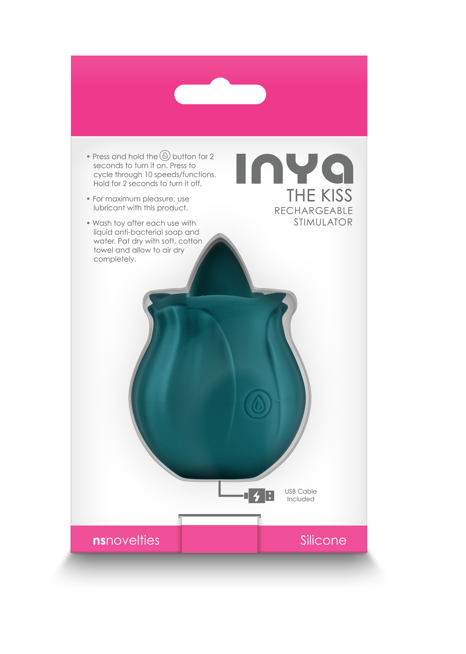 Inya - the Kiss - Dark Teal | 657447104374 | Available at EroticWarehouse.com