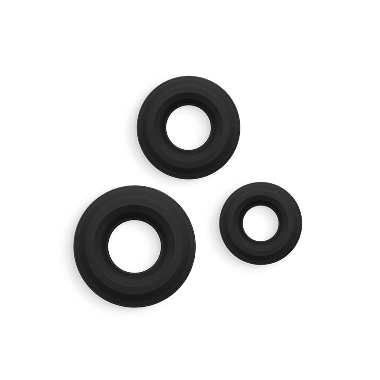 Renegade - 3pc Fireman Rings - Black | 657447109546 | Available at EroticWarehouse.com
