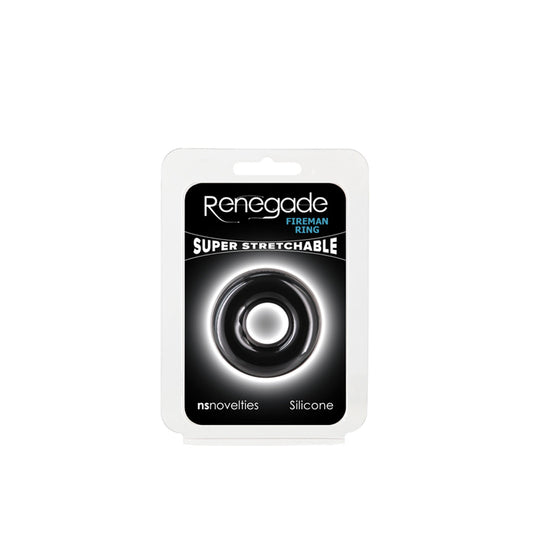 Renegade - Fireman Ring - Small - Black | 657447109553 | Available at EroticWarehouse.com