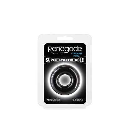 Renegade - Fireman Ring - Medium - Black | 657447109560 | Available at EroticWarehouse.com