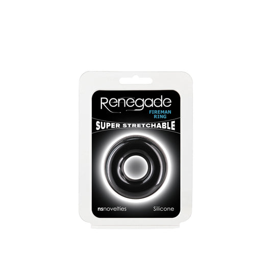 Renegade - Fireman Ring - Medium - Black | 657447109560 | Available at EroticWarehouse.com