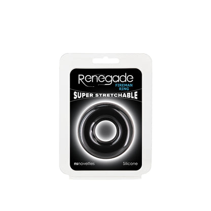 Renegade - Fireman Ring - Large - Black | 657447109577 | Available at EroticWarehouse.com