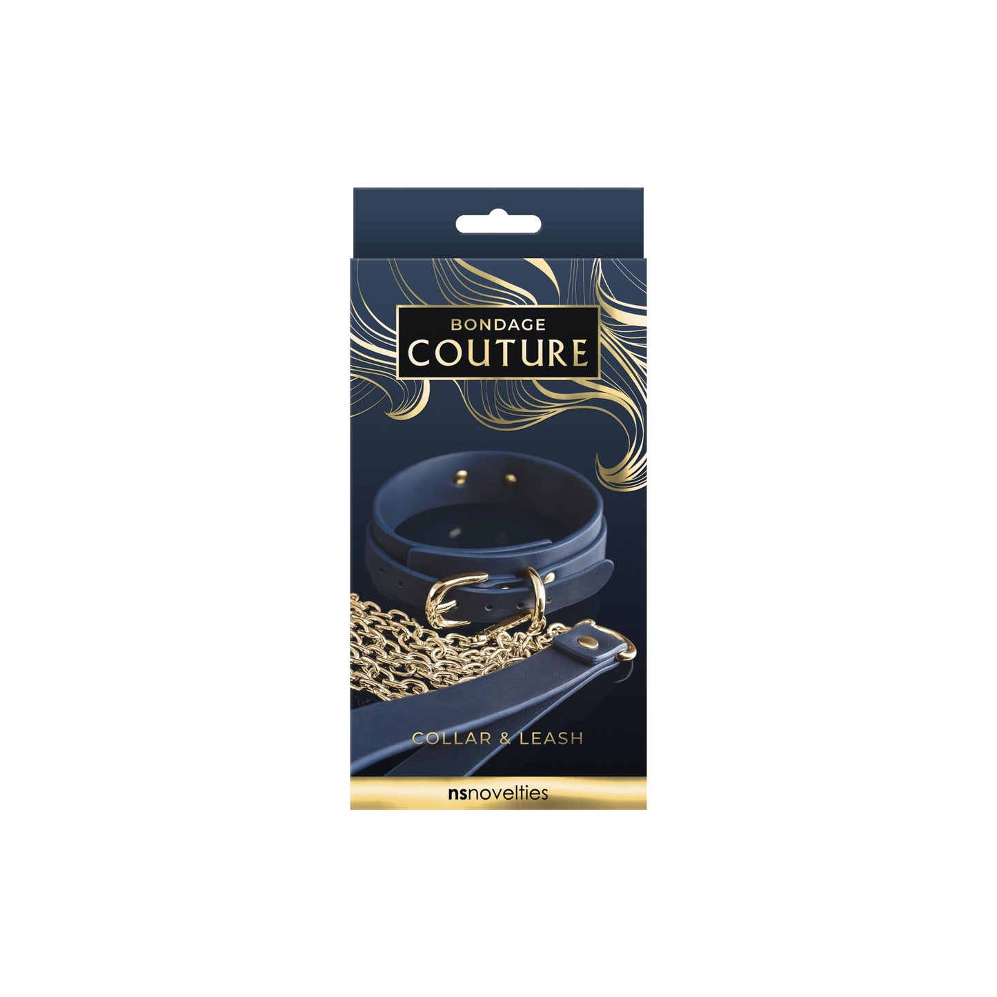 Bondage Couture - Collar and Leash - Blue | 657447103216 | Available at EroticWarehouse.com