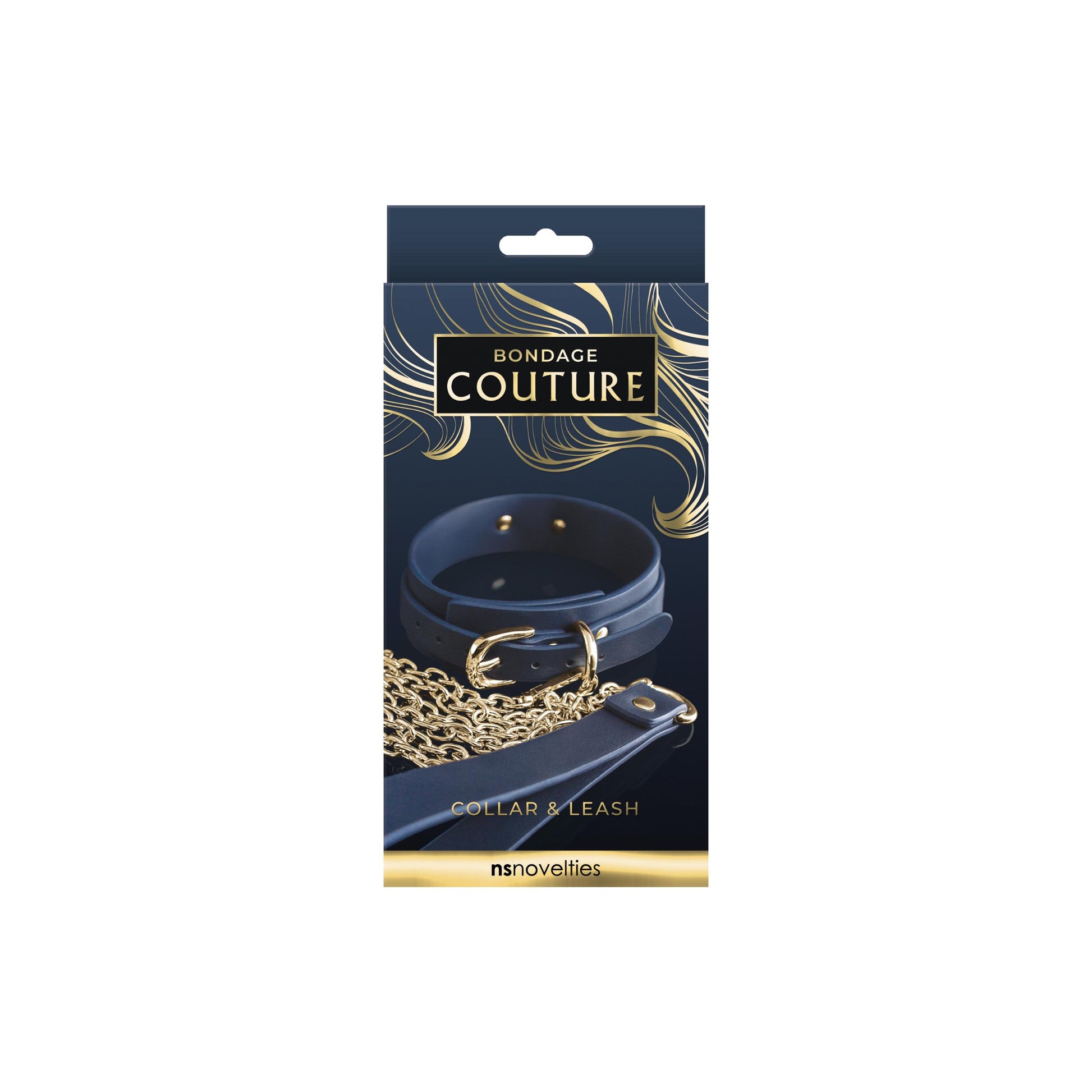 Bondage Couture - Collar and Leash - Blue | 657447103216 | Available at EroticWarehouse.com