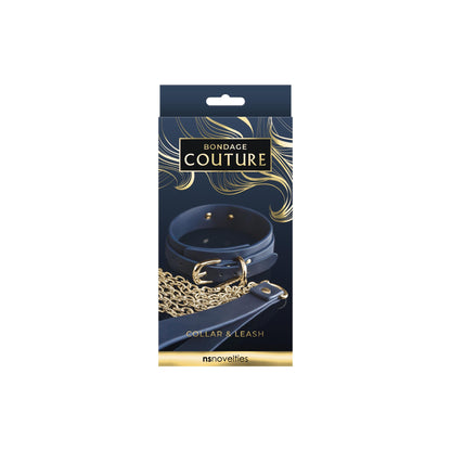 Bondage Couture - Collar and Leash - Blue | 657447103216 | Available at EroticWarehouse.com