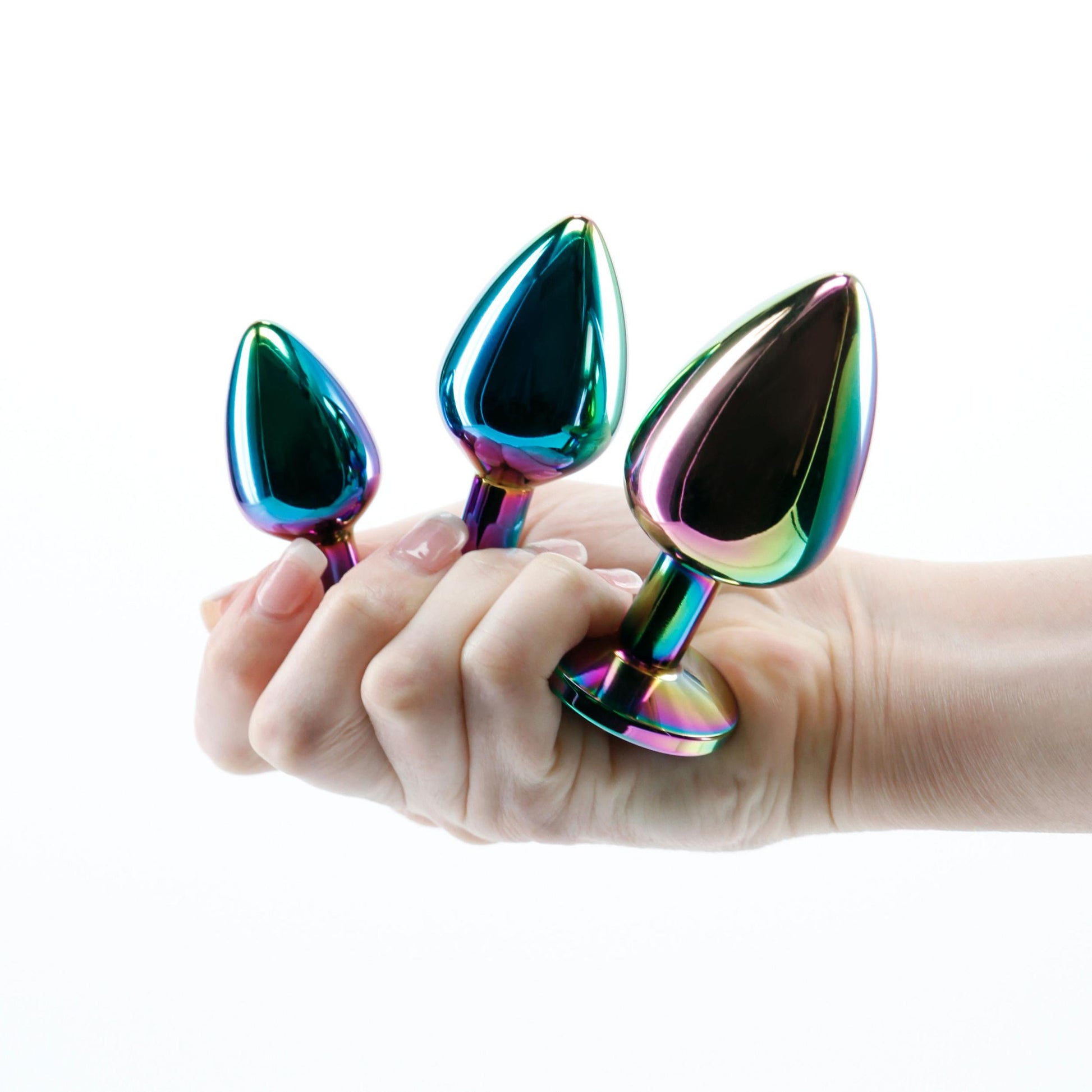 Rear Assets Butt Plugs - Trainer Kit - Multicolor - Rainbow Heart | 657447105326 | Available at EroticWarehouse.com