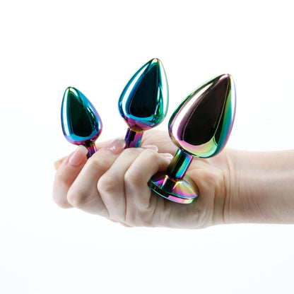 Rear Assets Butt Plugs - Trainer Kit - Multicolor - Rainbow Heart | 657447105326 | Available at EroticWarehouse.com