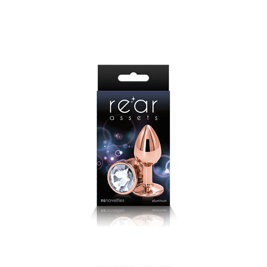 Rear Assets - Rose Gold - Small - Clear | 657447103001 | Available at EroticWarehouse.com