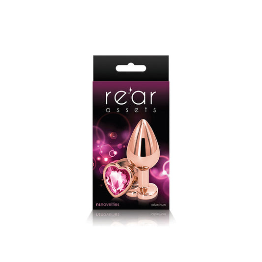 Rear Assets - Rose Gold Heart - Medium - Pink | 657447103162 | Available at EroticWarehouse.com