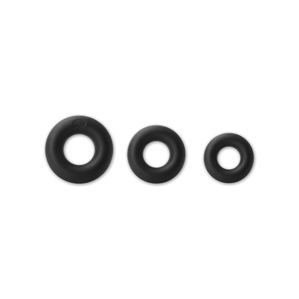 Renegade - Super Soft Power Rings - Black | 657447100703 | Available at EroticWarehouse.com