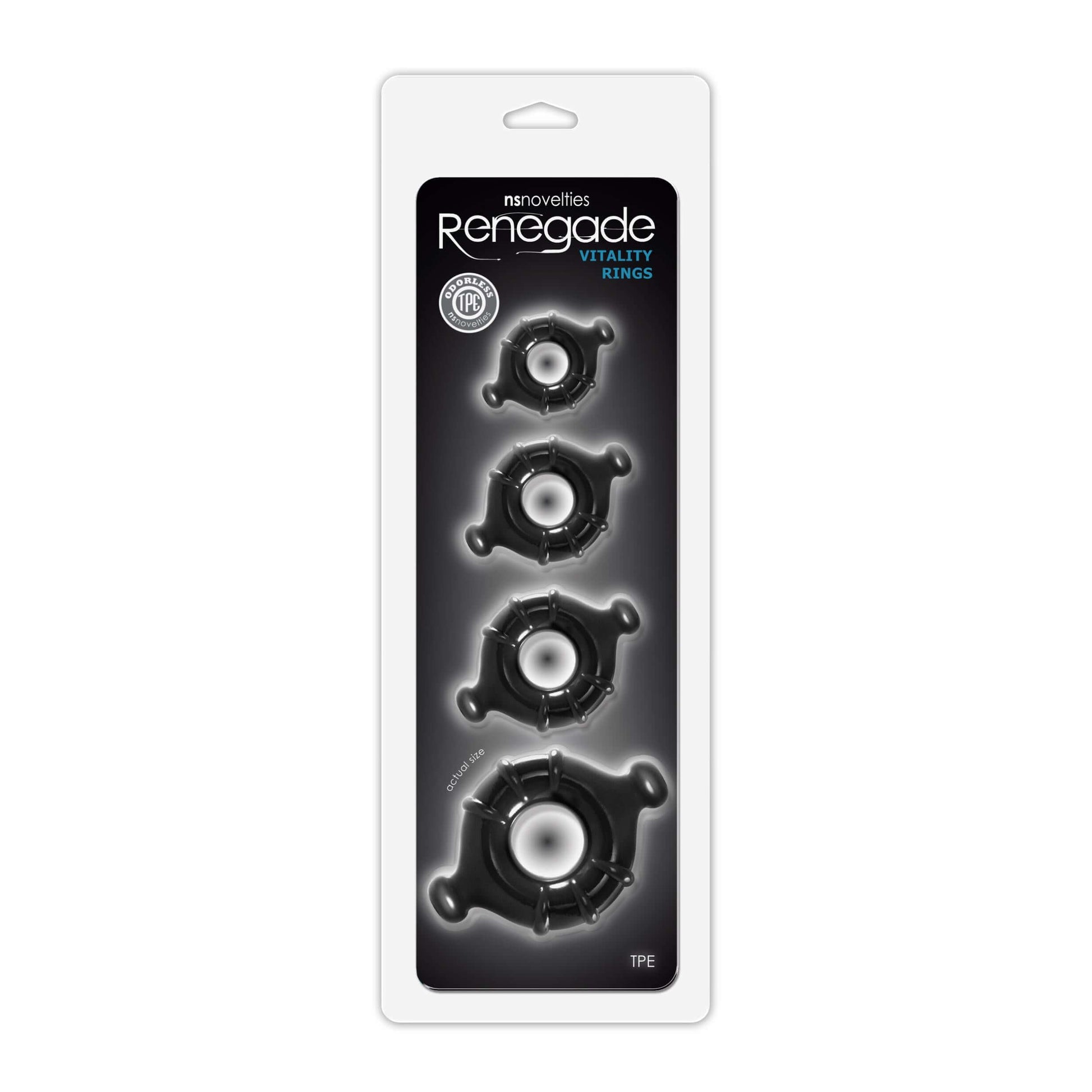 Renegade Vitality Rings - Black | 657447097461 | Available at EroticWarehouse.com