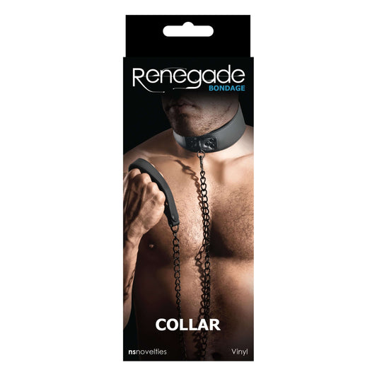 Renegade Bondage Collar - Black | 657447097713 | Available at EroticWarehouse.com