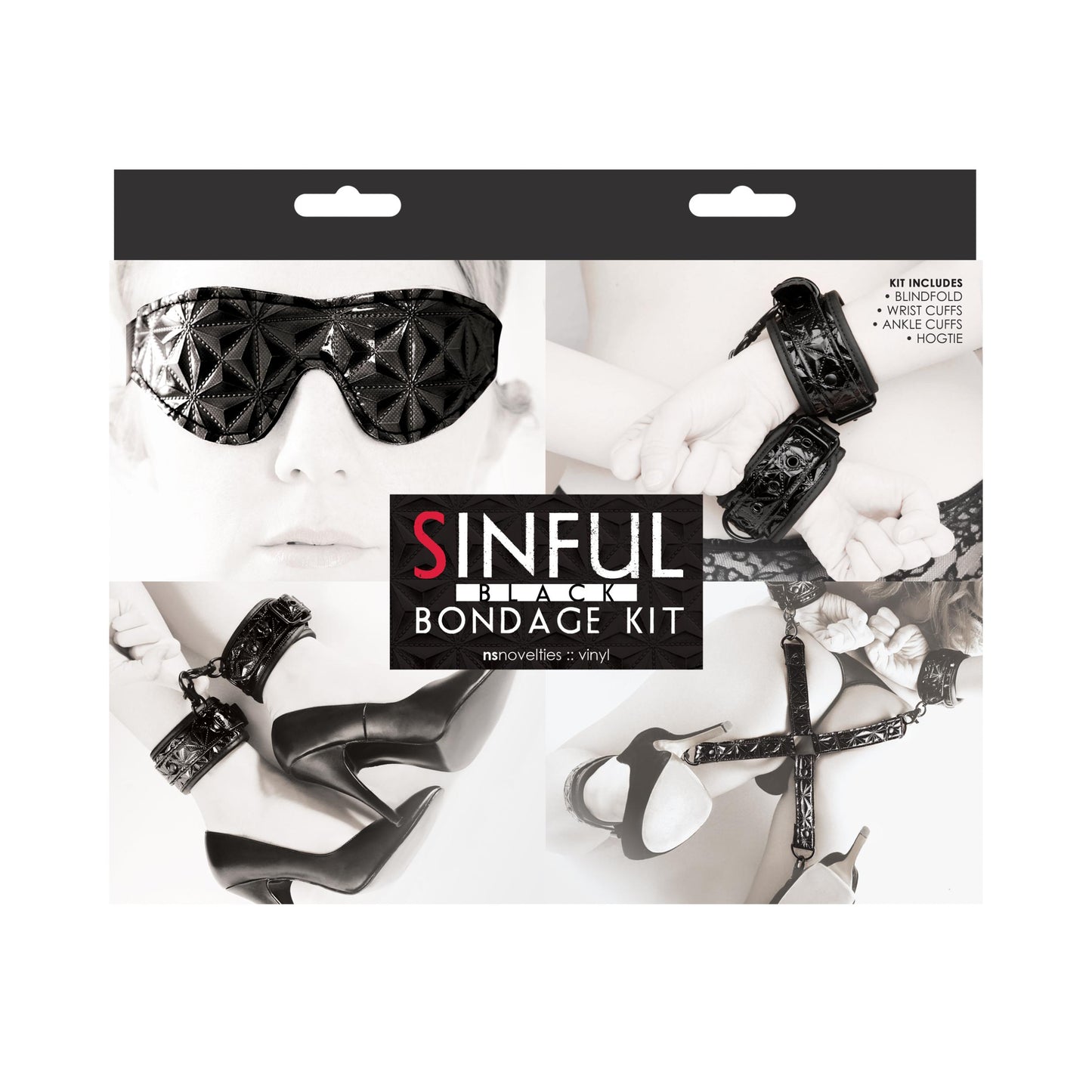 Sinful - Bondage Kit - Black | 657447096570 | Available at EroticWarehouse.com