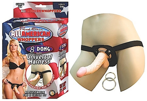 All American Whoppers 8-Inch Dong With Universal - Flesh | 782631232714 | Available at EroticWarehouse.com