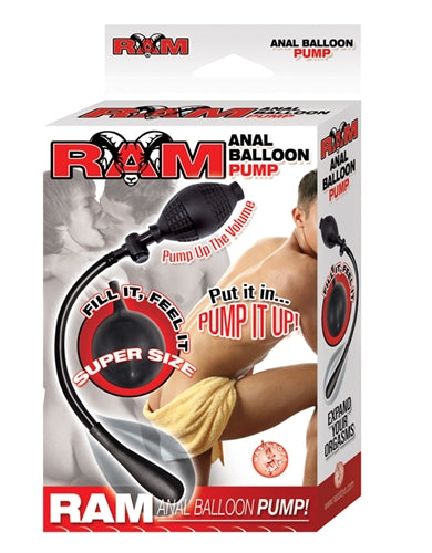 Ram Anal Balloon Pump - Black | 782631245424 | Available at EroticWarehouse.com