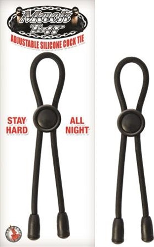 Mack Tuff Adjustable Silicone Cock Tie - Black | 782631252521 | Available at EroticWarehouse.com