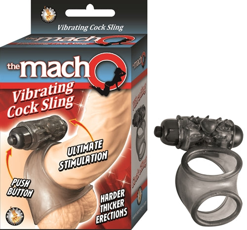 Macho Vibrating Cock Sling - Black | 782631259629 | Available at EroticWarehouse.com