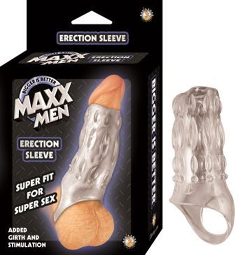 Maxx Men Erection Sleeve - Clear | 782631261714 | Available at EroticWarehouse.com