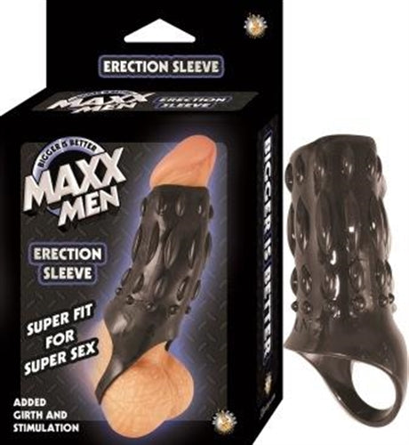Maxx Men Erection Sleeve - Black | 782631261721 | Available at EroticWarehouse.com