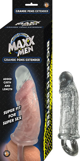 Maxx Men Grande Penis Sleeve - Clear | 782631266108 | Available at EroticWarehouse.com