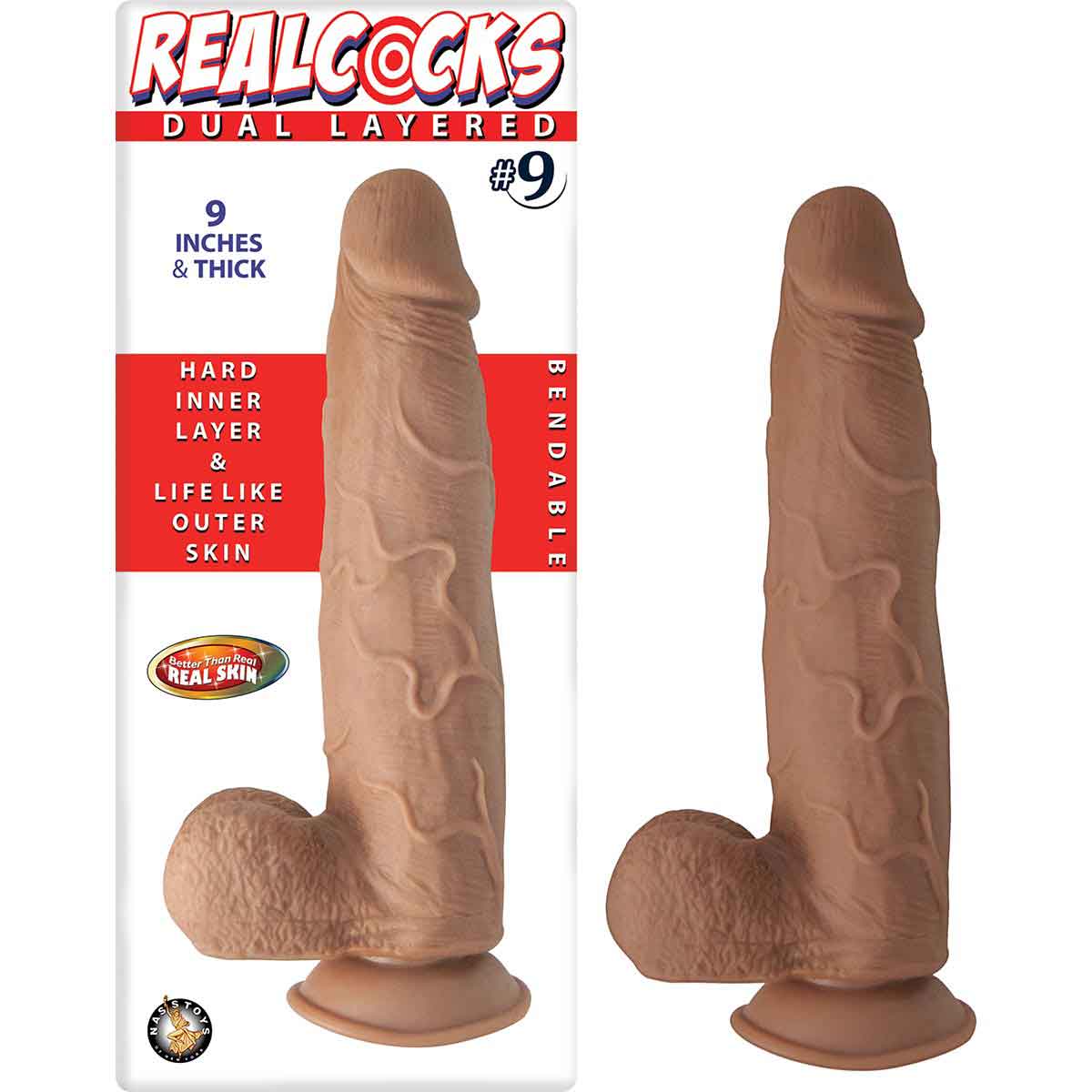 Real Cocks Dual Layered - Brown | 782631278828 | Available at EroticWarehouse.com